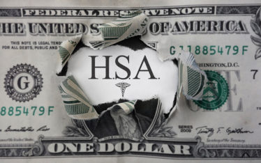 dollar bill with HSA